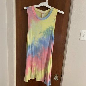 Tie Dye Shift Dress Summer Beach Cover Up